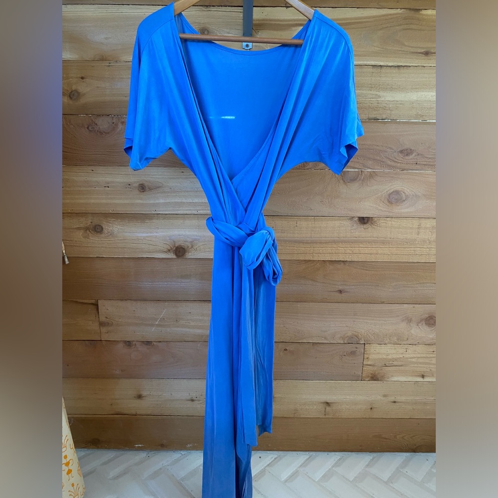 Paloma Wool Blue Wrap Dress